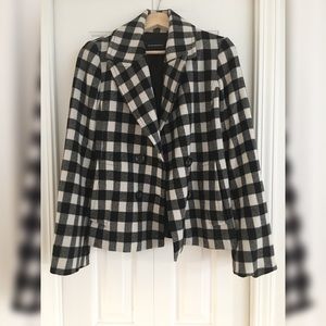 CLUB MONACO Black Ivory Pea Coat Jacket S